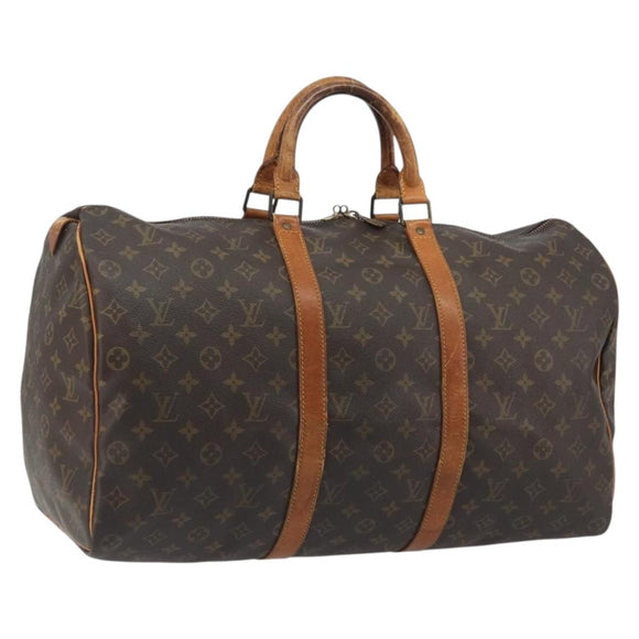 LOUIS VUITTON Monogram Keepall 50 Boston Bag M41426 LV Auth 196430