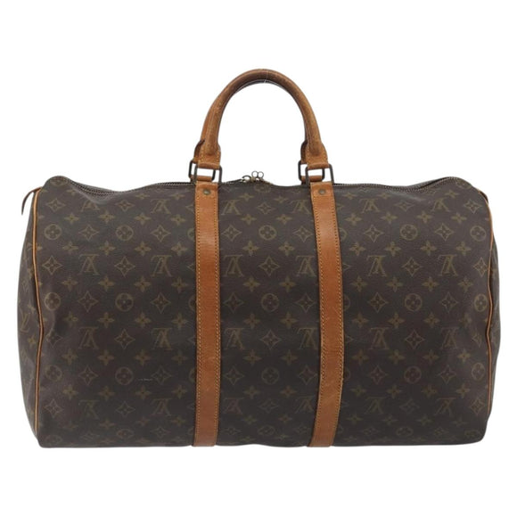 LOUIS VUITTON Monogram Keepall 50 Boston Bag M41426 LV Auth 196430
