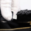 Miu Miu Vitellolux Hand Bag Leather 2way Black Gold Tone Auth 196431-26