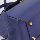 CELINE Belt Bag Hand Bag Leather 2way Blue Gold Tone Auth 196432-13