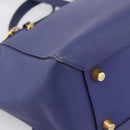 CELINE Belt Bag Hand Bag Leather 2way Blue Gold Tone Auth 196432-15