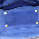 CELINE Belt Bag Hand Bag Leather 2way Blue Gold Tone Auth 196432-19