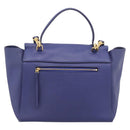 CELINE Belt Bag Hand Bag Leather 2way Blue Gold Tone Auth 196432-3