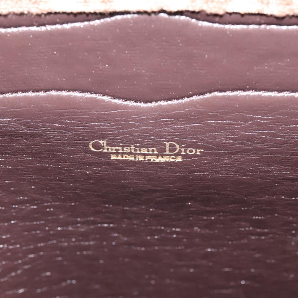 Christian Dior Trotter Canvas Hand Bag Beige Gold Tone Auth 196433A