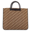 Christian Dior Trotter Canvas Hand Bag Beige Gold Tone Auth 196433A-3