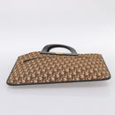 Christian Dior Trotter Canvas Hand Bag Beige Gold Tone Auth 196433A-9