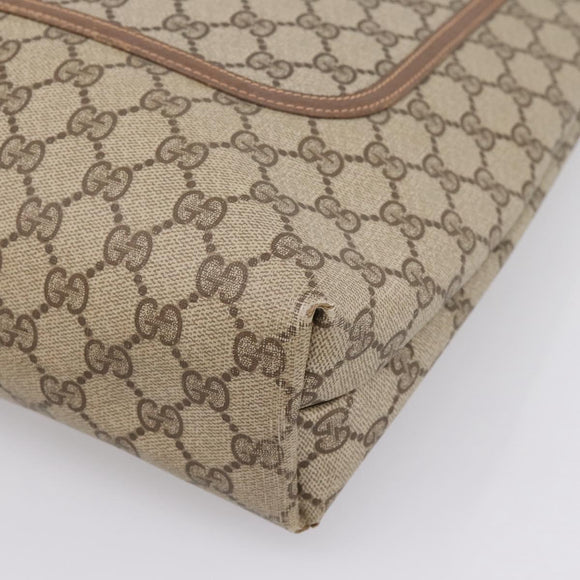 GUCCI GG Supreme Web Sherry Line Tote Bag PVC Beige Gold 40 02 003 Auth 196434