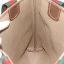 GUCCI GG Supreme Web Sherry Line Tote Bag PVC Beige Gold 40 02 003 Auth 196434-16