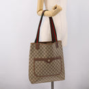 GUCCI GG Supreme Web Sherry Line Tote Bag PVC Beige Gold 40 02 003 Auth 196434-20