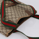 GUCCI GG Supreme Web Sherry Line Tote Bag PVC Beige Gold 40 02 003 Auth 196434-6