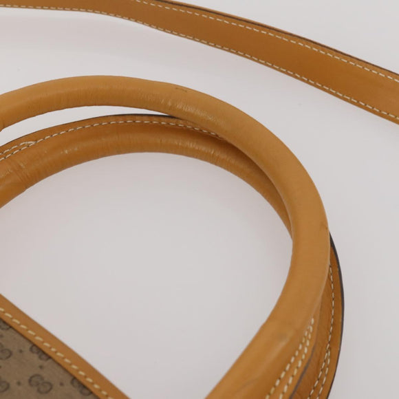 GUCCI Micro GG Hand Bag PVC Leather 2way Beige Gold Tone 015 1080025 Auth 196435