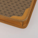 GUCCI Micro GG Hand Bag PVC Leather 2way Beige Gold Tone 015 1080025 Auth 196435-17