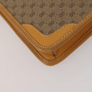 GUCCI Micro GG Hand Bag PVC Leather 2way Beige Gold Tone 015 1080025 Auth 196435-18