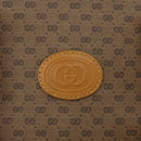 GUCCI Micro GG Hand Bag PVC Leather 2way Beige Gold Tone 015 1080025 Auth 196435-19