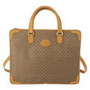 GUCCI Micro GG Hand Bag PVC Leather 2way Beige Gold Tone 015 1080025 Auth 196435-13