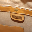 GUCCI Micro GG Hand Bag PVC Leather 2way Beige Gold Tone 015 1080025 Auth 196435-22