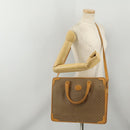 GUCCI Micro GG Hand Bag PVC Leather 2way Beige Gold Tone 015 1080025 Auth 196435-24