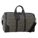 GUCCI GG Supreme GG Caleido Boston Bag PVC 2way Beige Black 406380 Auth 196436SAM-1