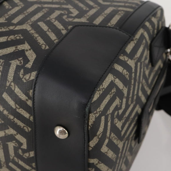 GUCCI GG Supreme GG Caleido Boston Bag PVC 2way Beige Black 406380 Auth 196436SAM
