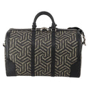 GUCCI GG Supreme GG Caleido Boston Bag PVC 2way Beige Black 406380 Auth 196436SAM-2
