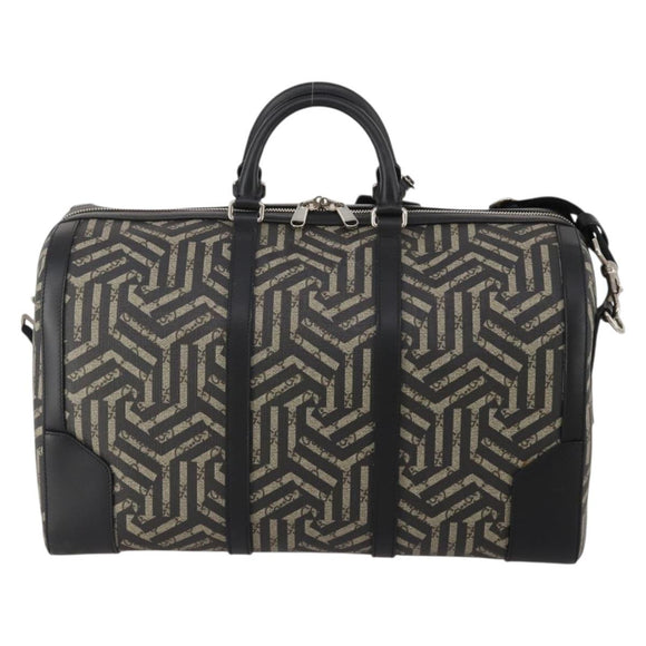GUCCI GG Supreme GG Caleido Boston Bag PVC 2way Beige Black 406380 Auth 196436SAM