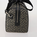 GUCCI GG Supreme GG Caleido Boston Bag PVC 2way Beige Black 406380 Auth 196436SAM-3