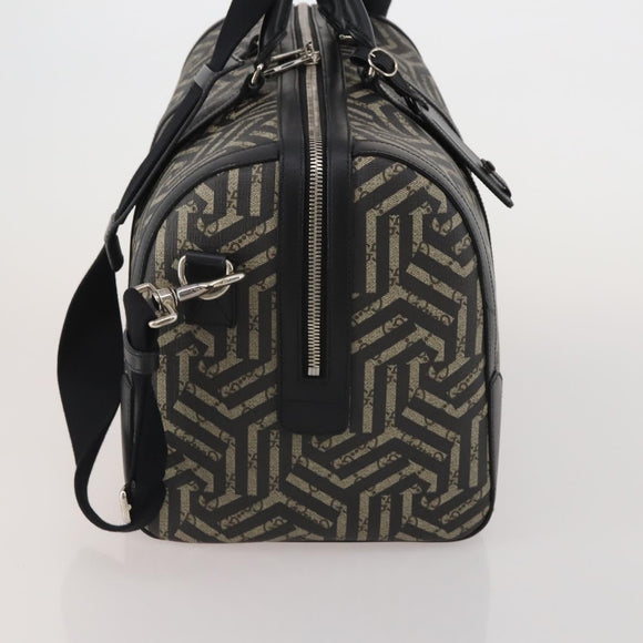 GUCCI GG Supreme GG Caleido Boston Bag PVC 2way Beige Black 406380 Auth 196436SAM