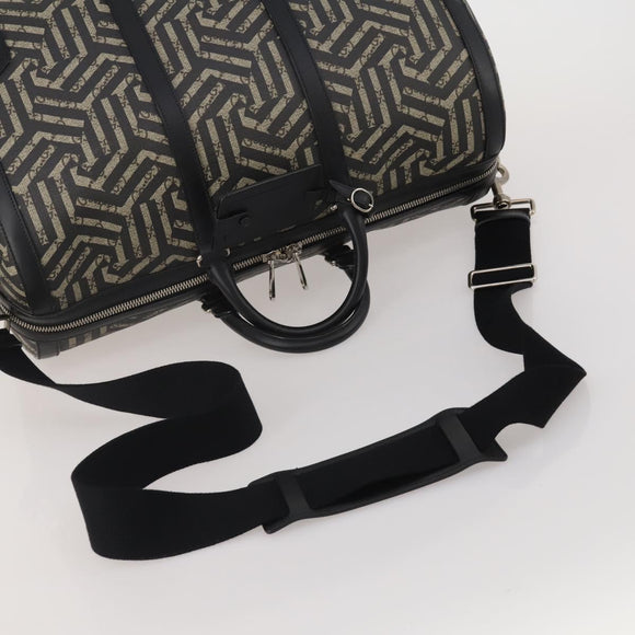 GUCCI GG Supreme GG Caleido Boston Bag PVC 2way Beige Black 406380 Auth 196436SAM