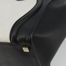 CELINE Luggage Micro Shopper Hand Bag Leather White Gold Tone Auth 196440A-12