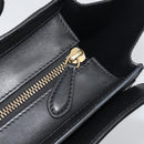 CELINE Luggage Micro Shopper Hand Bag Leather White Gold Tone Auth 196440A-17