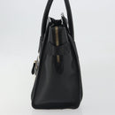 CELINE Luggage Micro Shopper Hand Bag Leather White Gold Tone Auth 196440A-4