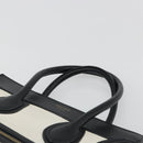 CELINE Luggage Micro Shopper Hand Bag Leather White Gold Tone Auth 196440A-8