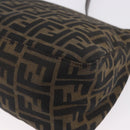 FENDI Zucca Canvas Mamma Baguette Shoulder Bag Brown Black Auth 196441V-15