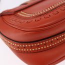GUCCI Bamboo Snuffle Bit Tassel Shoulder Bag Leather Orange 263956 Auth 196442A-12