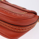 GUCCI Bamboo Snuffle Bit Tassel Shoulder Bag Leather Orange 263956 Auth 196442A-13