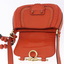 GUCCI Bamboo Snuffle Bit Tassel Shoulder Bag Leather Orange 263956 Auth 196442A-16