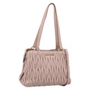 Miu Miu Matelasse Tote Bag Leather 2way Pink Gold Tone Auth 196443M-1