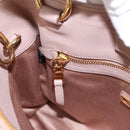 Miu Miu Matelasse Tote Bag Leather 2way Pink Gold Tone Auth 196443M-23