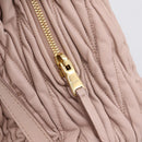Miu Miu Matelasse Tote Bag Leather 2way Pink Gold Tone Auth 196443M-25