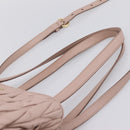 Miu Miu Matelasse Tote Bag Leather 2way Pink Gold Tone Auth 196443M-8