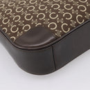CELINE C Macadam Canvas Hand Bag Brown Gold Auth 196447A-16