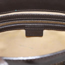 CELINE C Macadam Canvas Hand Bag Brown Gold Auth 196447A-17