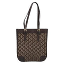 CELINE C Macadam Canvas Hand Bag Brown Gold Auth 196447A-13