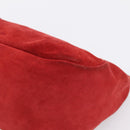 Miu Miu Shoulder Bag Suede Red Gold Auth 196448V-10
