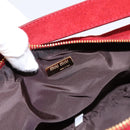 Miu Miu Shoulder Bag Suede Red Gold Auth 196448V-17