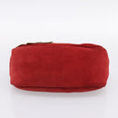 Miu Miu Shoulder Bag Suede Red Gold Auth 196448V-9