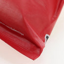 BALENCIAGA Chips Bag Clutch Bag Coated Canvas Red Silver Auth 196449SAM-16