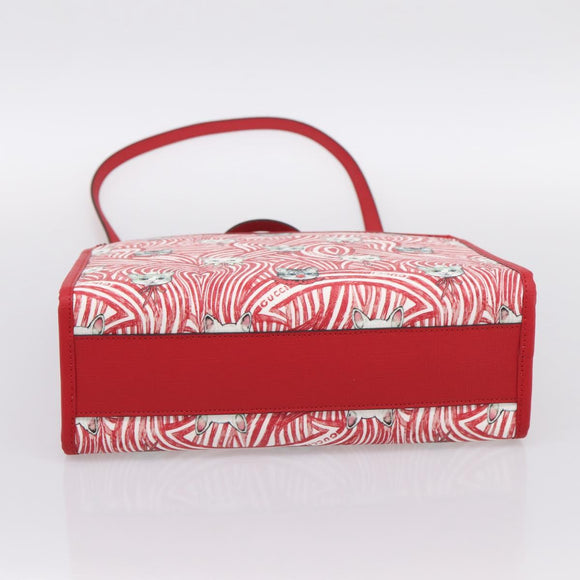 GUCCI x Higuchi Yuuko Hand Bag PVC 2way Red 630542 Auth 196451M
