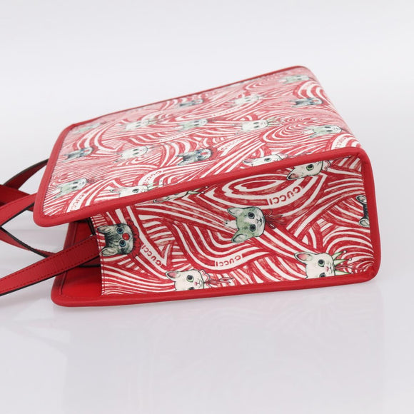 GUCCI x Higuchi Yuuko Hand Bag PVC 2way Red 630542 Auth 196451M