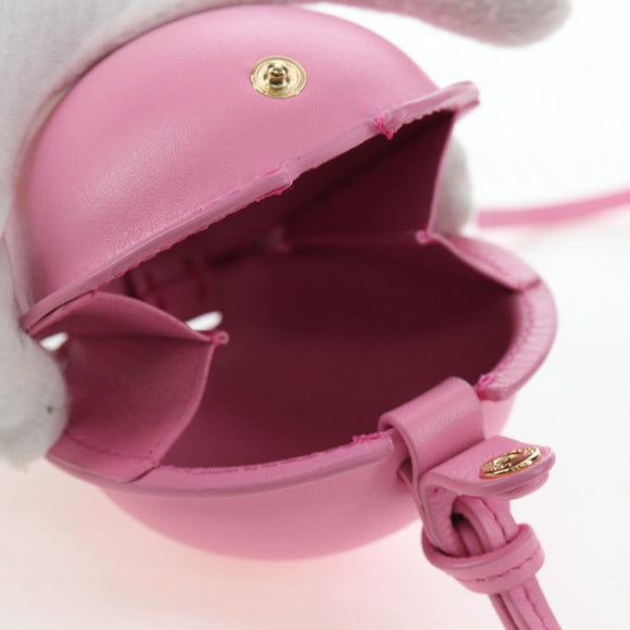 LOEWE Balloon Pouch Leather Pink Auth 196452M